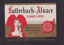 Ancienne étiquette  Alcool  France BN180282  Bière  Lutterbach Alsace Femme