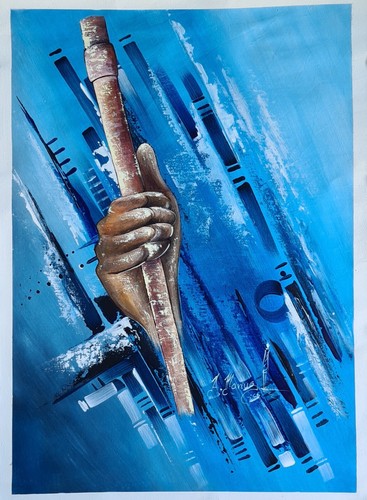 Peinture africaine sur - peinture, toile