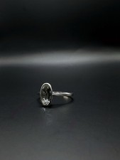 Bague aigue marine or blanc 18 carats