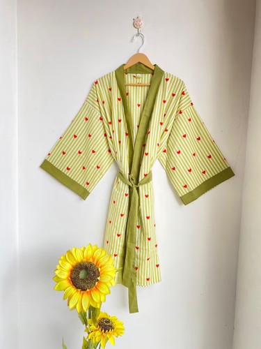 Kimono coton fait - kimono,