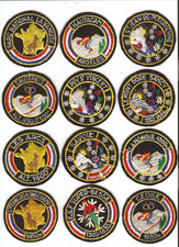 12 ECUSSONS TISSU SKI - LOT N° 4