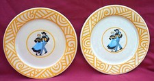 HENRIOT QUIMPER Dancers Crepes Gavottes Plate Advertising
