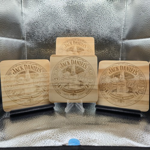 Jack daniel wood - coaster, set