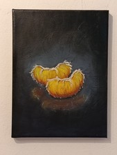 Fragments de soleil tableau moderne peint à la main sur toile 18 x 24 cm