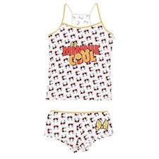 Pyjama Fille Disney MINNIE Complet Top Et Shorts Estival En Coton Imprimé 0914