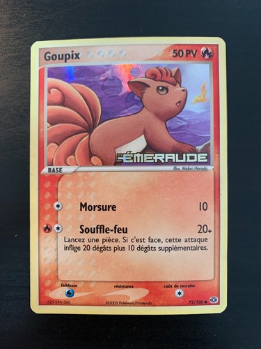 Carte pokémon goupix - carte,