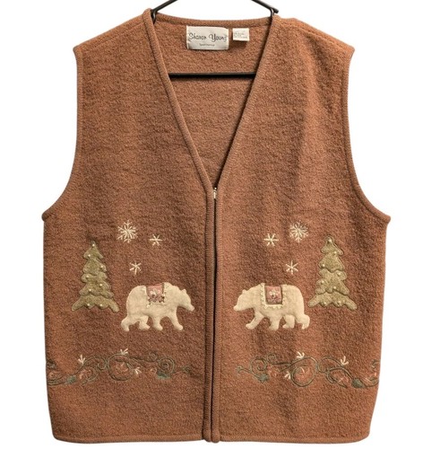 Vtg sharon young wool women - wool, lg