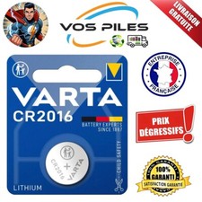 Pile bouton VARTA Lithium 3V Blister CR2016 DL2016 BR2016 ECR2016 EL2016 87 mAh