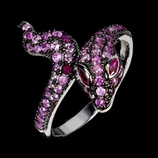 925 Bague en Argent Saphir