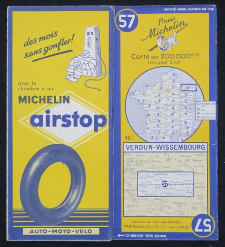 Carte michelin verdun - carte, 57