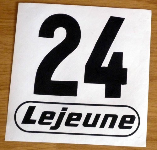 Ancien dossard lejeune - lejeune, n°