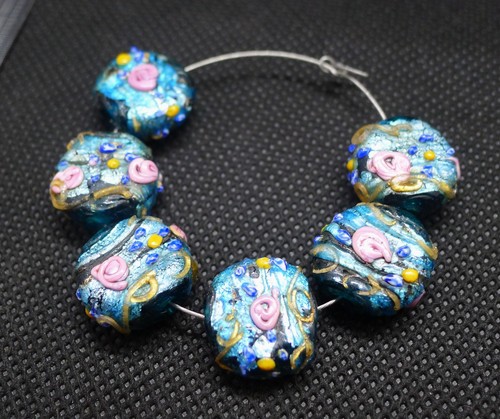 Lot perles verre murano - perles, ancien