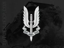 POCHOIR MARQUAGE BRITANNIQUE  SAS 20CM . JEEP WILLYS