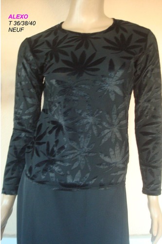 Tee shirt tunique damasse - tunique,