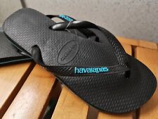 Havaianas Men Logo Filete flip-flops, black/blue, size 43-44 (Sandals/Thongs)