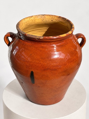 Ancien pot confit terre - ancien, à
