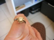 Bague platine  et  diamant