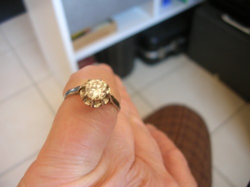 Bague platine diamant - et,