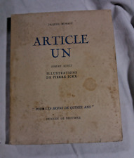 ARTICLE UN, ROMAN SCOUT -MUNAUT JACQUES-édition Originale de la 1ère édit.1936