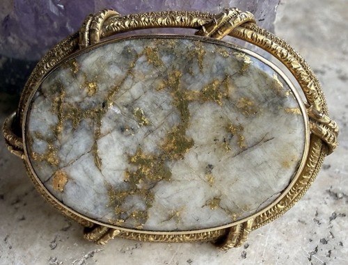 Broche ancienne xixe quartz - broche,
