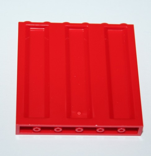 Lego train red panel - red, 1x6x5