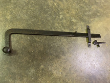 Ancienne barre fer forgé 42,2cm ,  clenche de porte fermeture porte poucier