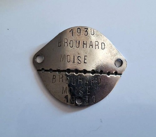 Plaque identité soldat