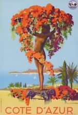 LACAZE JULIEN PLM COTE D AZUR 1935 VINTAGE POSTER