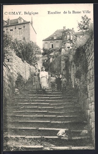Cpa chimay escalier - cpa, chimay,