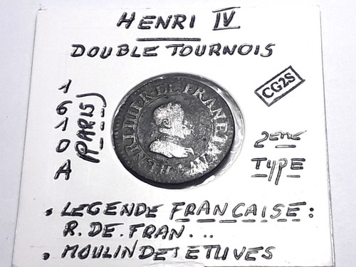 Henri double tournois - iv, 1610