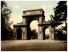 Chatham. New Brompton. The Memorial Arch.  Vintage photochrom by P.Z, Photochrom