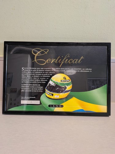 Certificat ayrton senna racing - certificat,