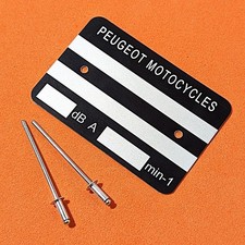 Plaque de cadre Peugeot à