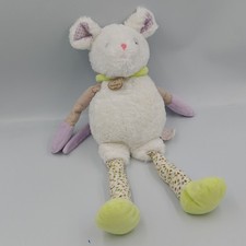 Doudou et compagnie souris pantin blanche verte mauve LES CHOUPIDOUX - 35692