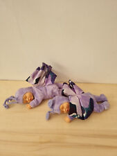 lot deux peluches bébé papillon violet anne geddes