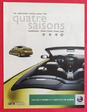 Publicité de presse:  Automobile  de Luxe SAAB 9-3 Cabriolet de Suède   Mai 2004
