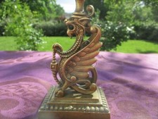 bougeoir ancien Chimere bronze