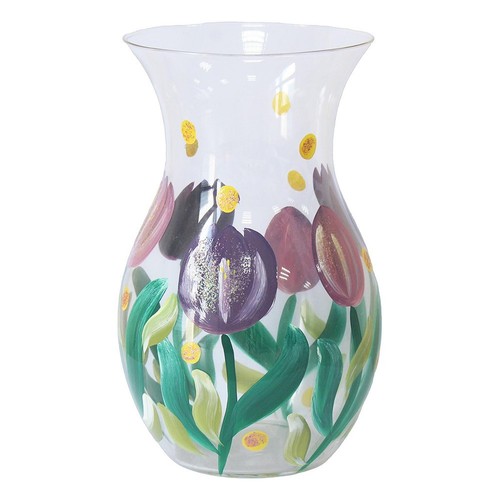 Floral verre vase main - floral,