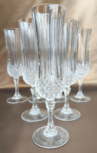 Flûtes champagne cristal - 7,