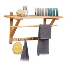 10017155 Porte-Manteau Mural avec Étagère porte-serviettes salle de bain gard...