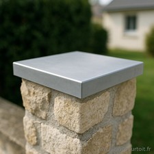 Chapeau de pilier zinc étanche – Couvertine poteau extérieur durable
