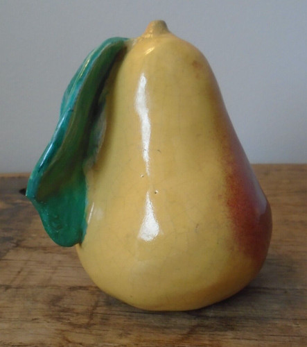 Ancien fruit faience barbotine - faience,