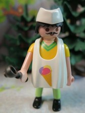 Glacier vendeur de glace triporteur avec tablier cuillère PLAYMOBIL 3244 7492