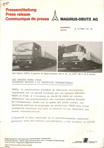 Magirus deutz trucks - -, les