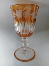 Beau verre à eau en cristal Overlay (baccarat ou St Louis ) fin XIX ème
