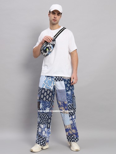 Homme coton patchwork - coton, pantalon