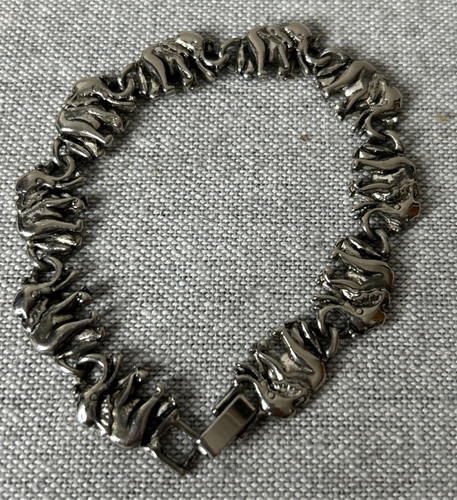 Silver tone elephant braclet - tone,