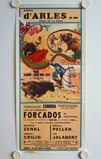 Affiche Corrida Arènes d'ARLES 1979 Corrida Portugaise LOS FORCADOS