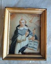 Peinture sur verre ancienne -