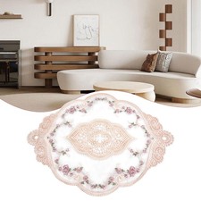 Nappe Brodée Rose Dentelle